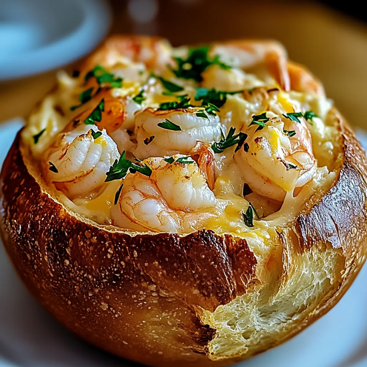 Stuffed Seafood Bread Bowl