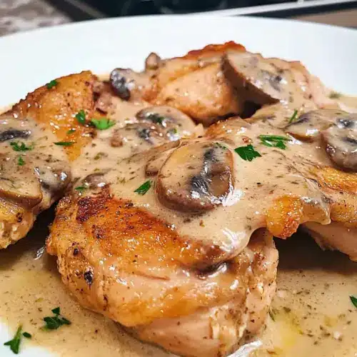 Keto Chicken Thighs with Creamy Mushrooms Sauce