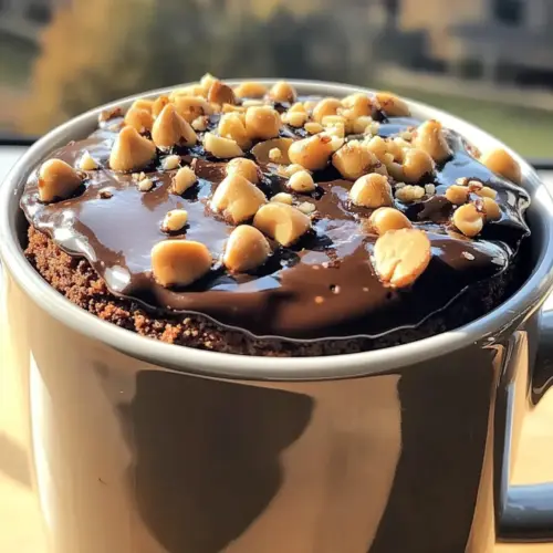 Chocolate Peanut Butter Mug Cake