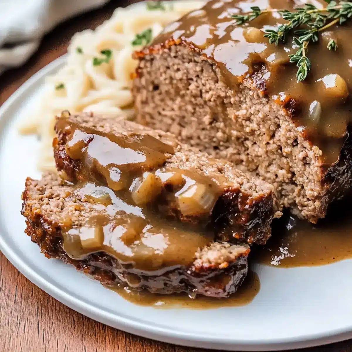 Meatloaf with Brown Gravy
