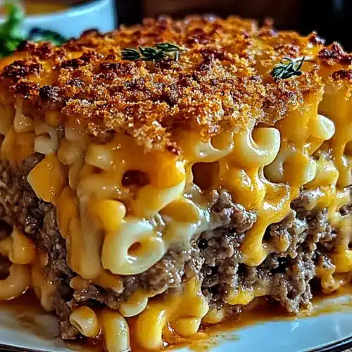 Mac and Cheese Meatloaf Casserole