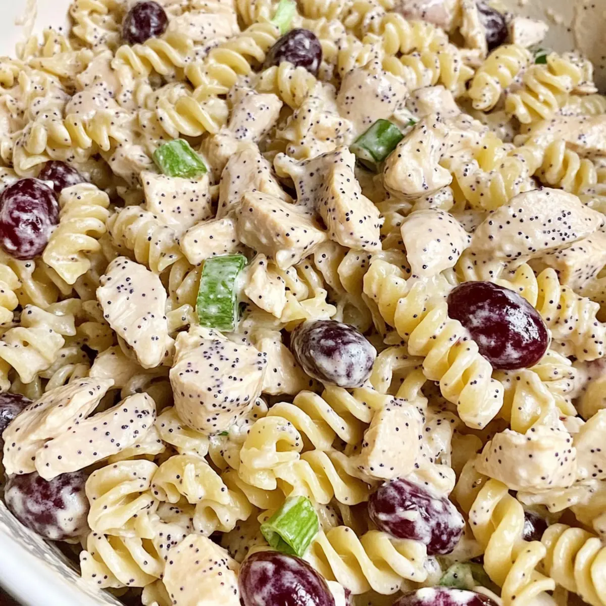 Poppy Seed Chicken Pasta Salad