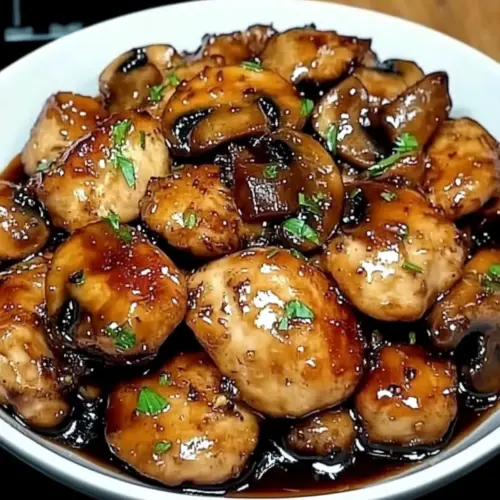 Honey Garlic Chicken with Mushrooms
