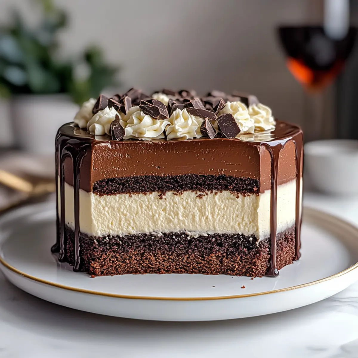 Triple Chocolate Mousse Cake