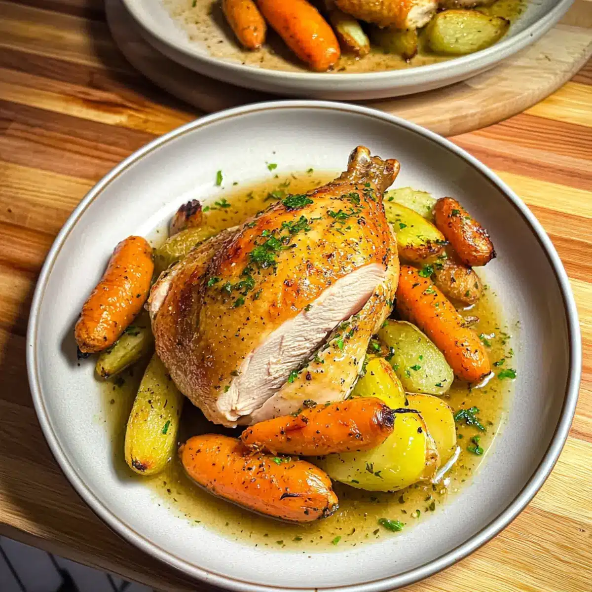 One Pan Lemon Thyme Roast Chicken