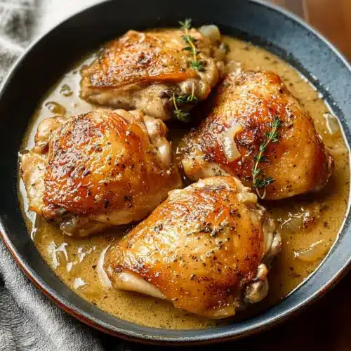 Smothered Chicken Thighs with Gravy
