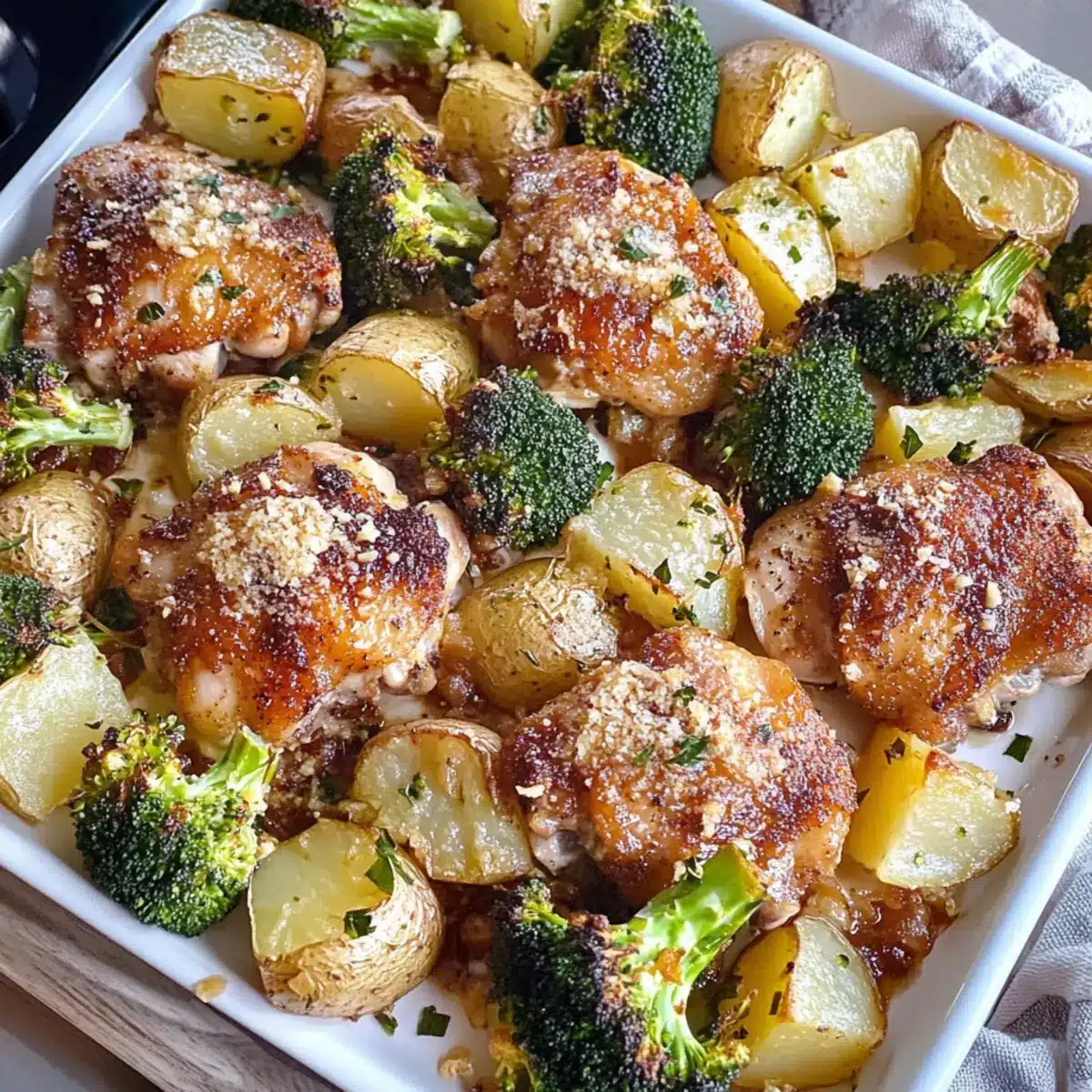 Sheet Pan Parmesan Garlic Chicken Thighs