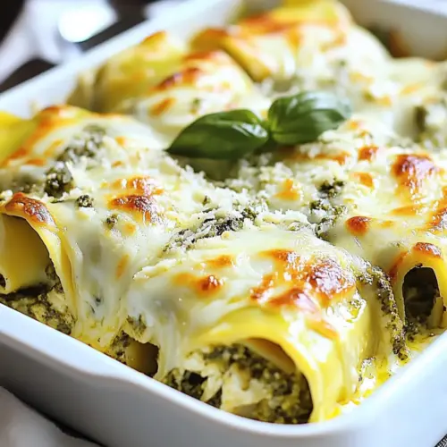 Pesto Chicken Lasagna Roll-Ups