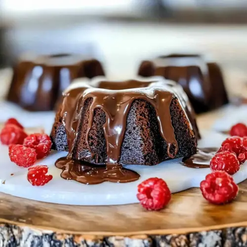 Chocolate Ganache Bundt Cakes