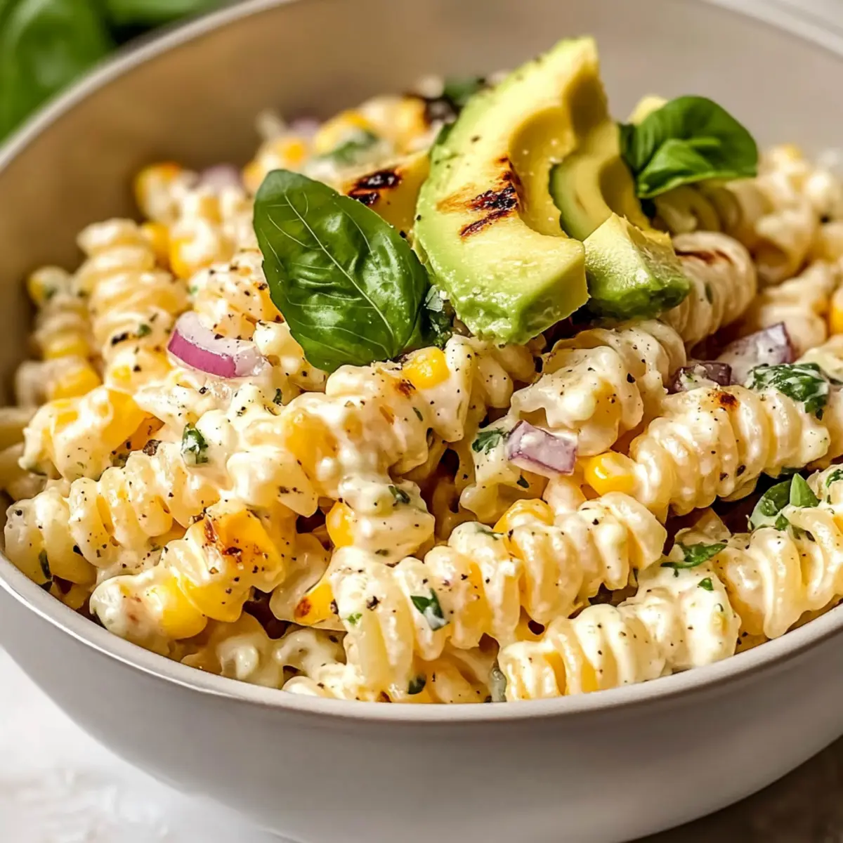 Creamy Street Corn Pasta Salad