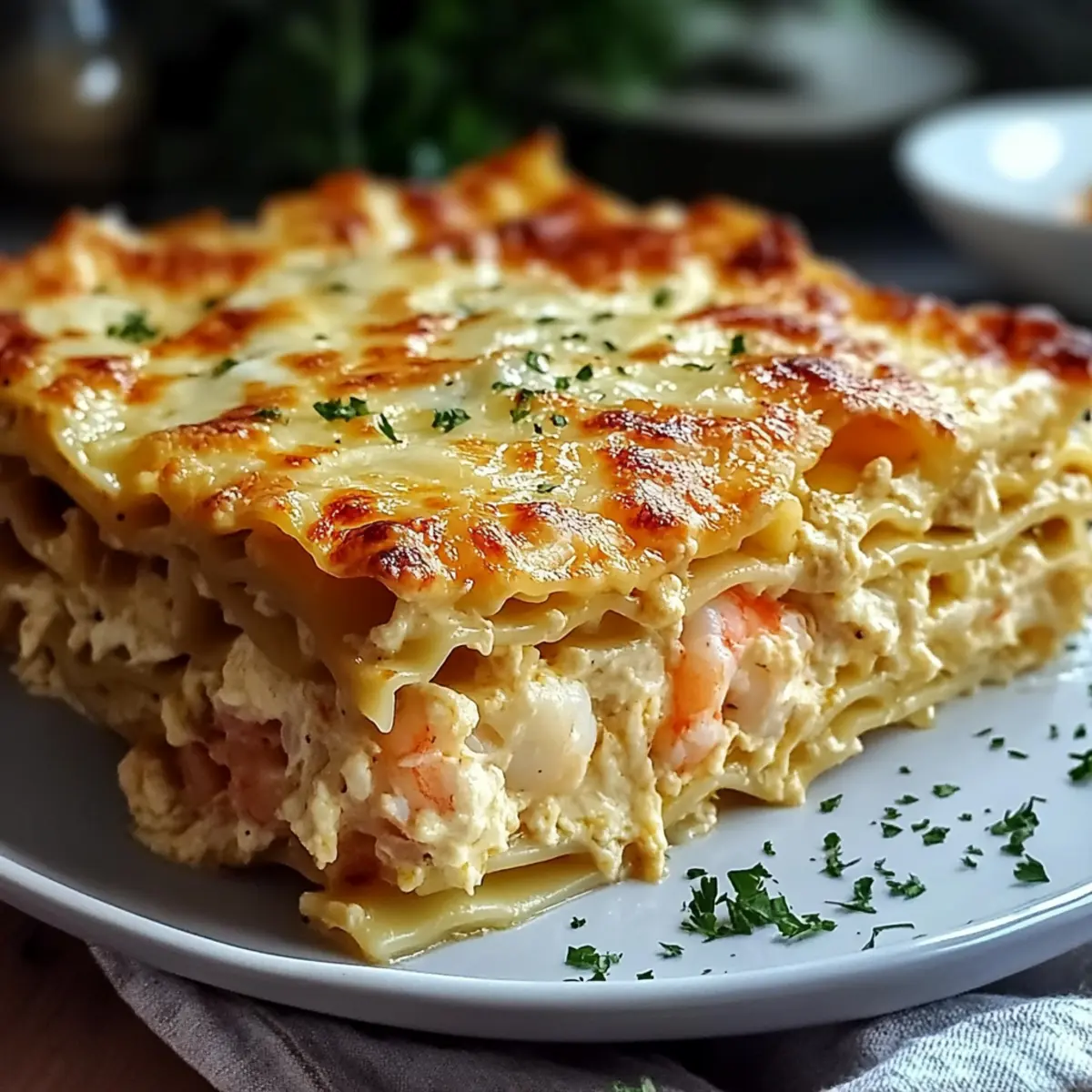 Seafood Lasagna with Shrimp & Crab