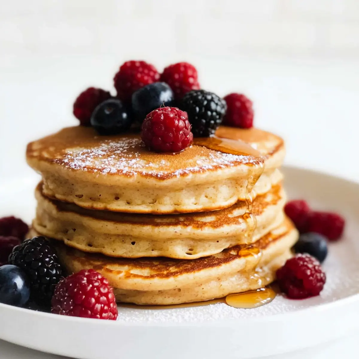 Flourless Vanilla Oatmeal Pancakes
