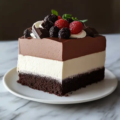 Triple Chocolate Mousse Cake