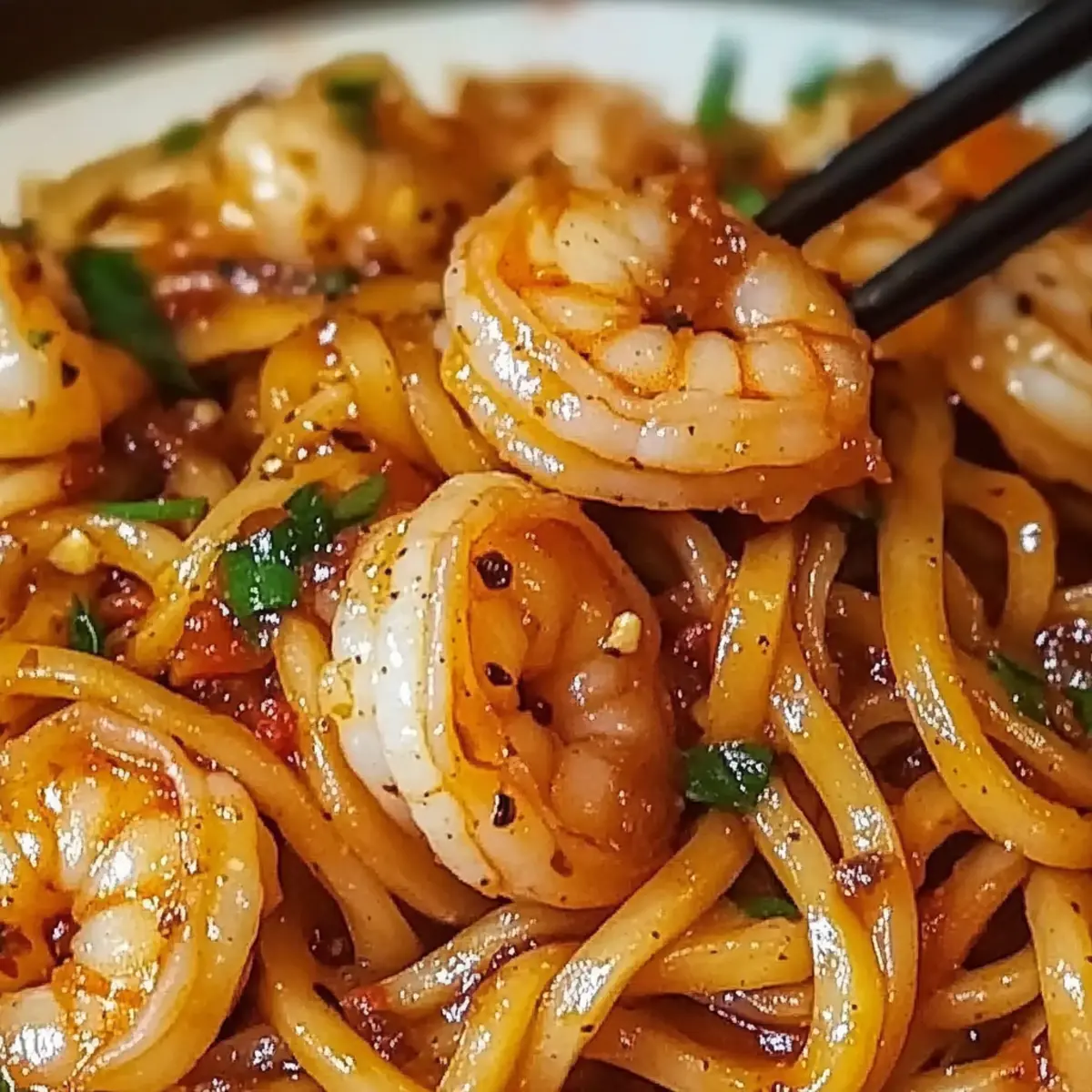Spicy Garlic Shrimp Noodles