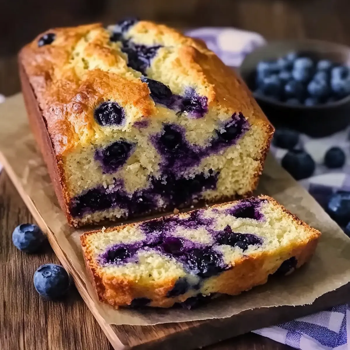 Blueberry Cream Cheese Bread