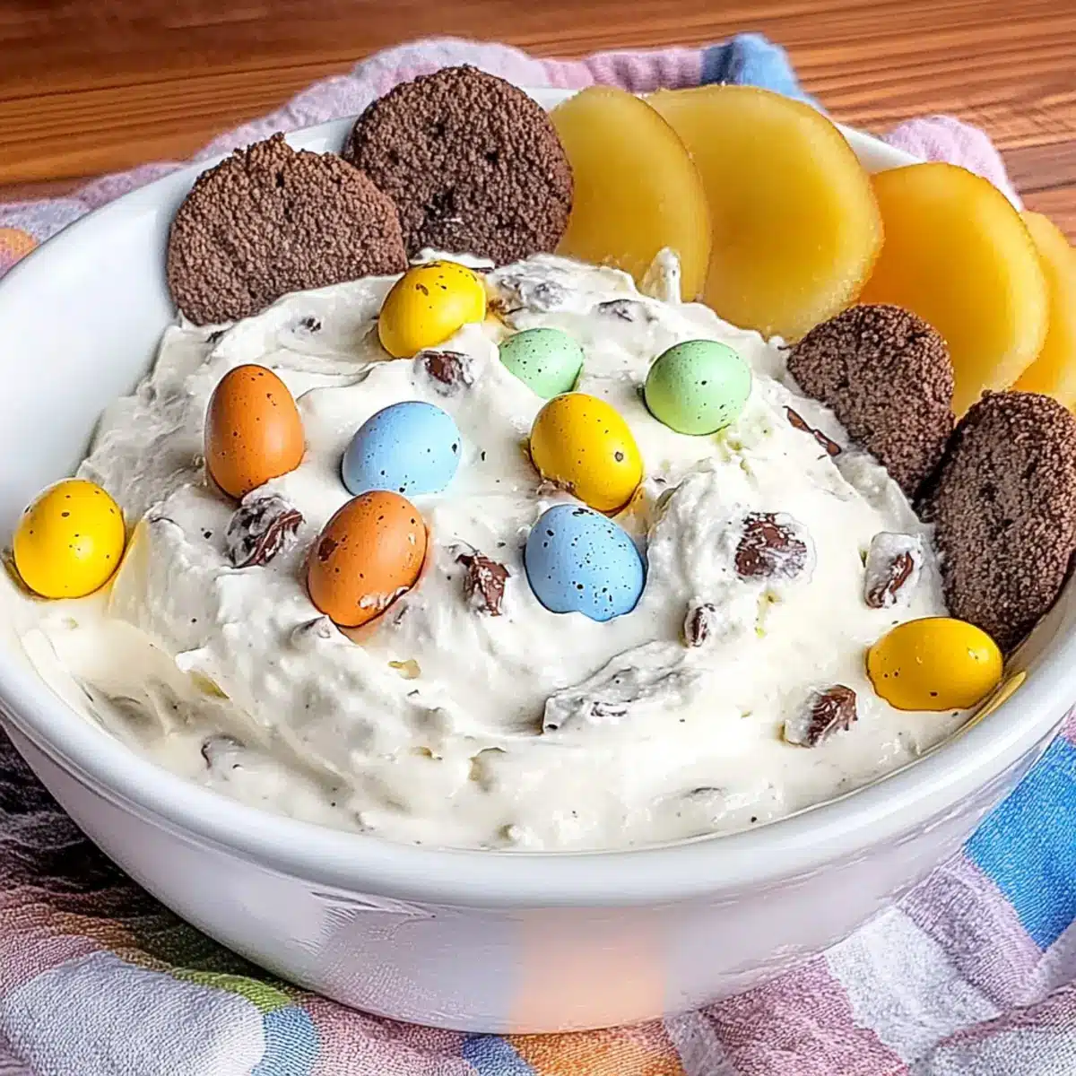 Cadbury Egg Cheesecake Dip