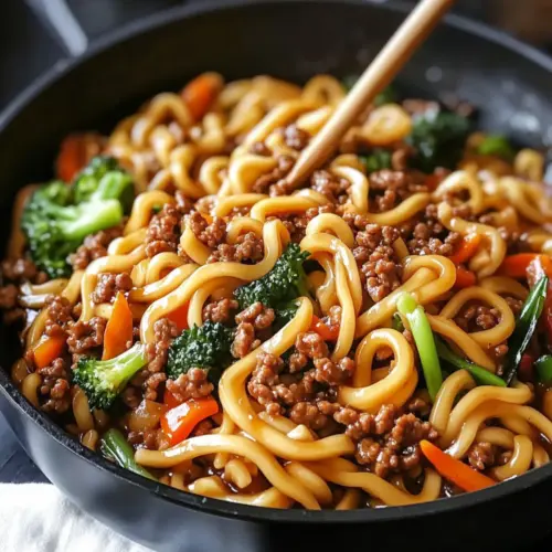 Ground Beef Noodle Stir Fry
