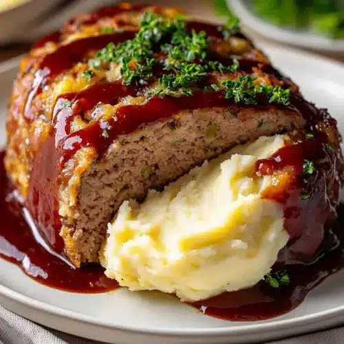Mashed Potato Stuffed Meatloaf