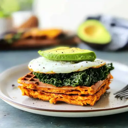 Paleo Sweet Potato Waffle Breakfast Sandwich