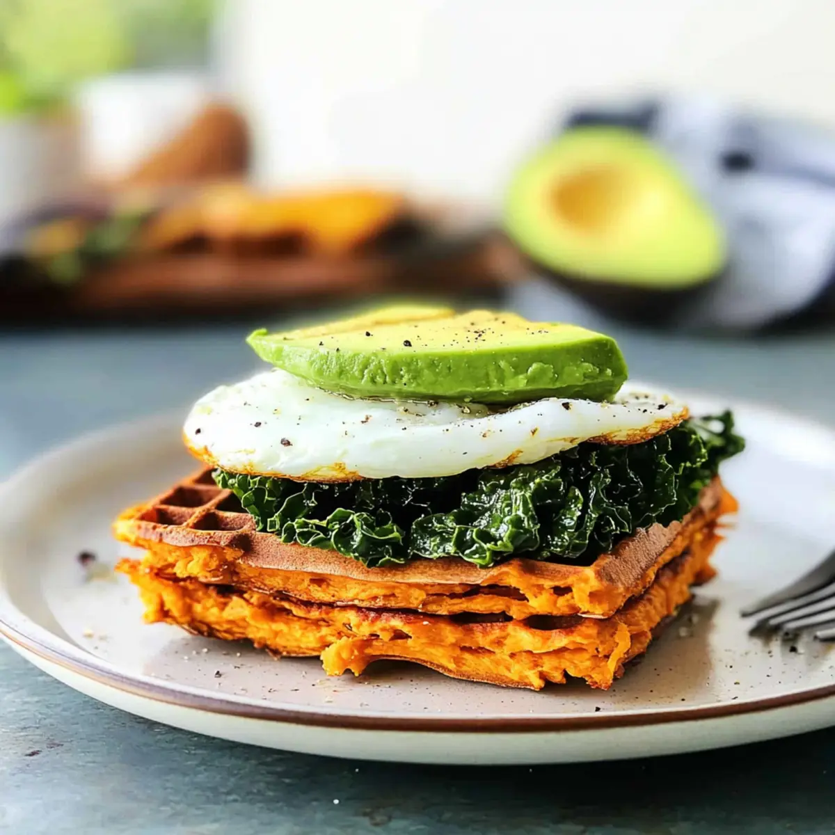 Paleo Sweet Potato Waffle Breakfast Sandwich