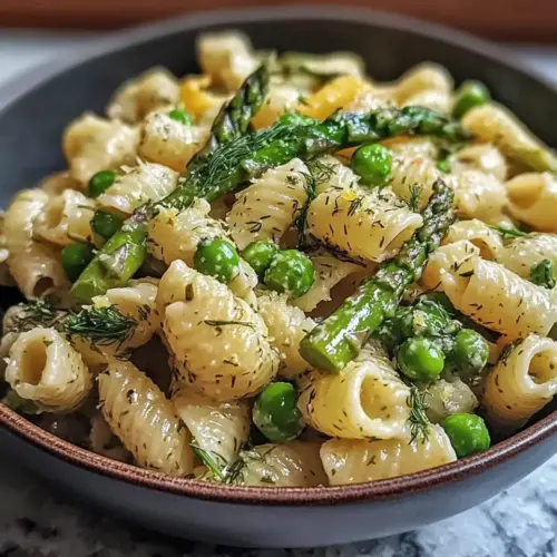 Spring Pasta Salad Recipe with Asparagus and Lemon Dill Vinaigrette