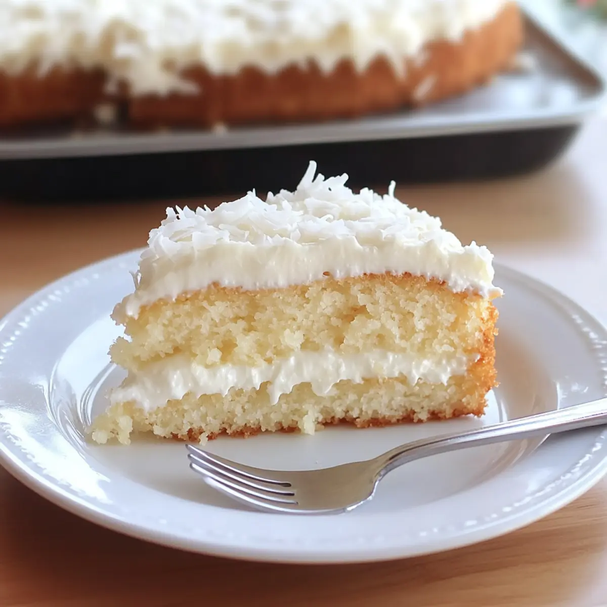 Easter Sour Cream Coconut Cake