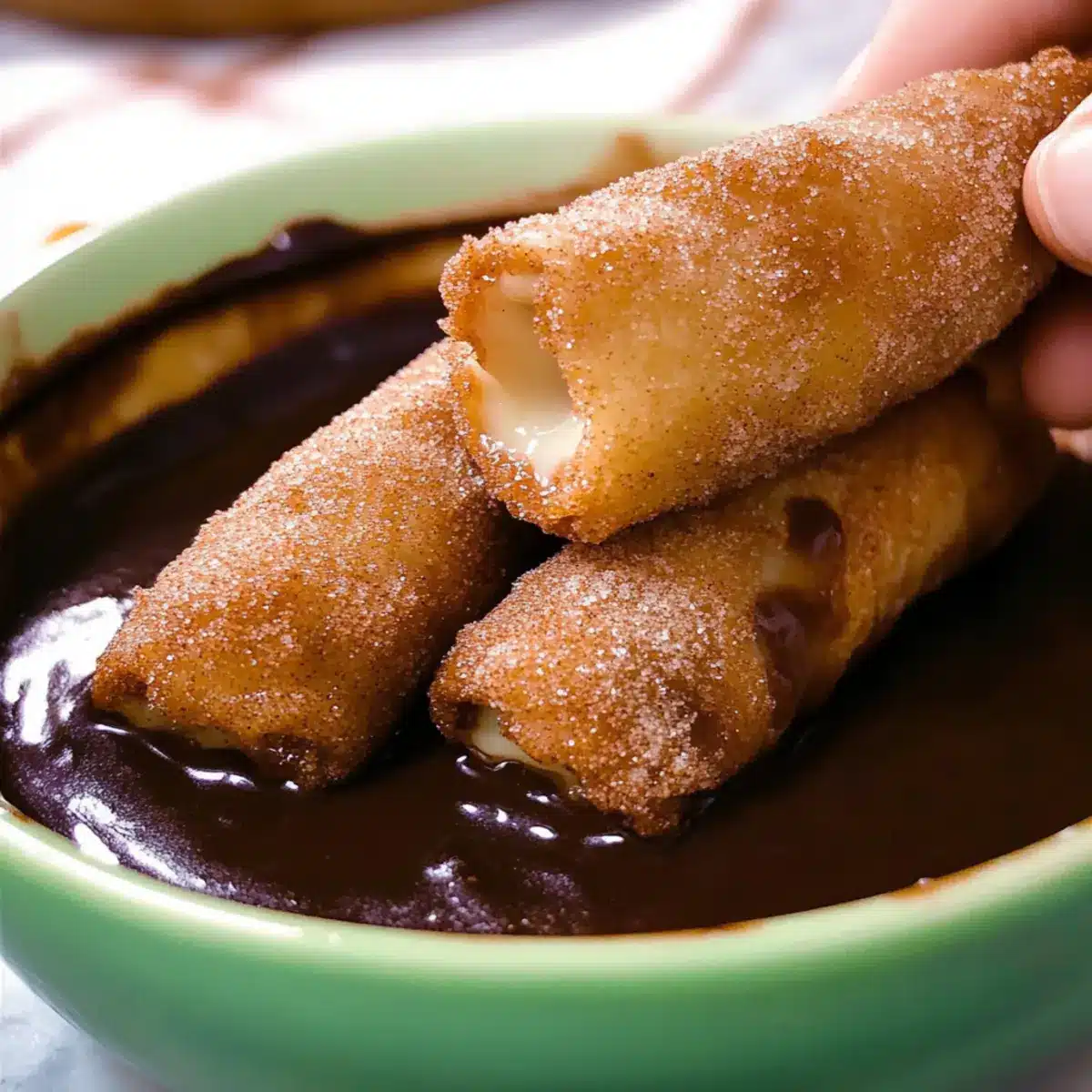 Churro Cheesecake Egg Rolls