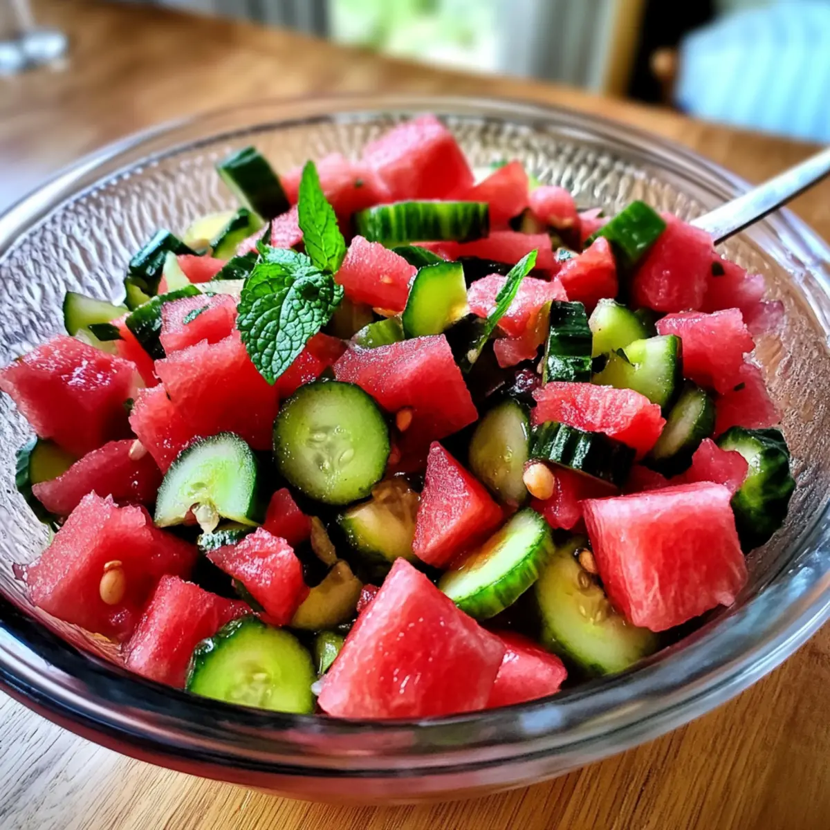 Watermelon Cucumber Salad