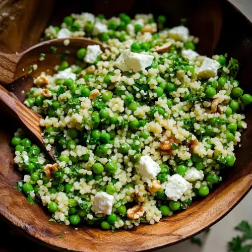 Spring Pea Feta Couscous Salad