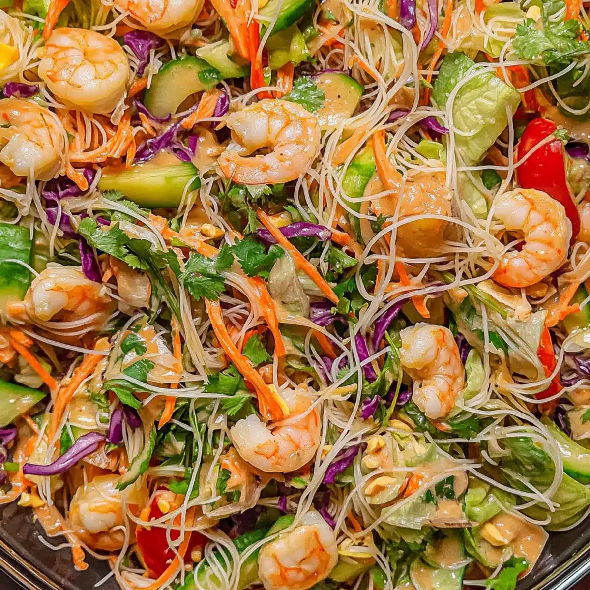 Spring Roll Salad with Peanut Dressing