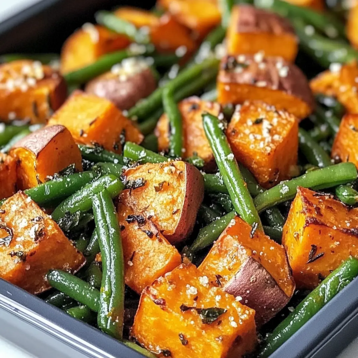 Sweet Potato & Green Bean Tray Bake