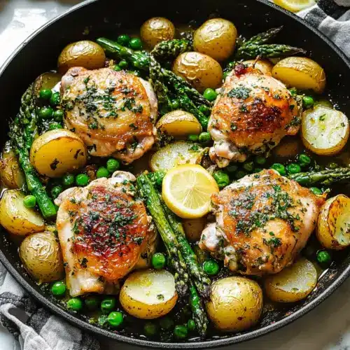 Lemon-Herb Chicken with Spring Veggie Skillet