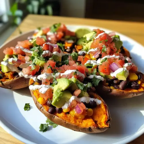 Double Baked Loaded Sweet Potatoes