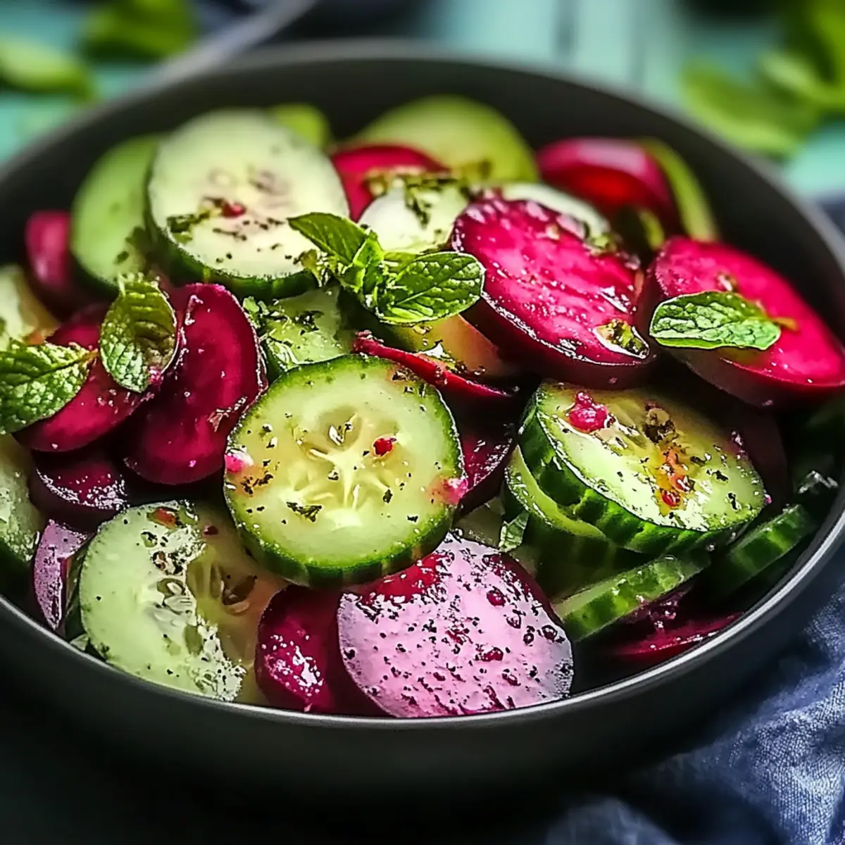 Juicy Fresh Cucumber Beet Salad
