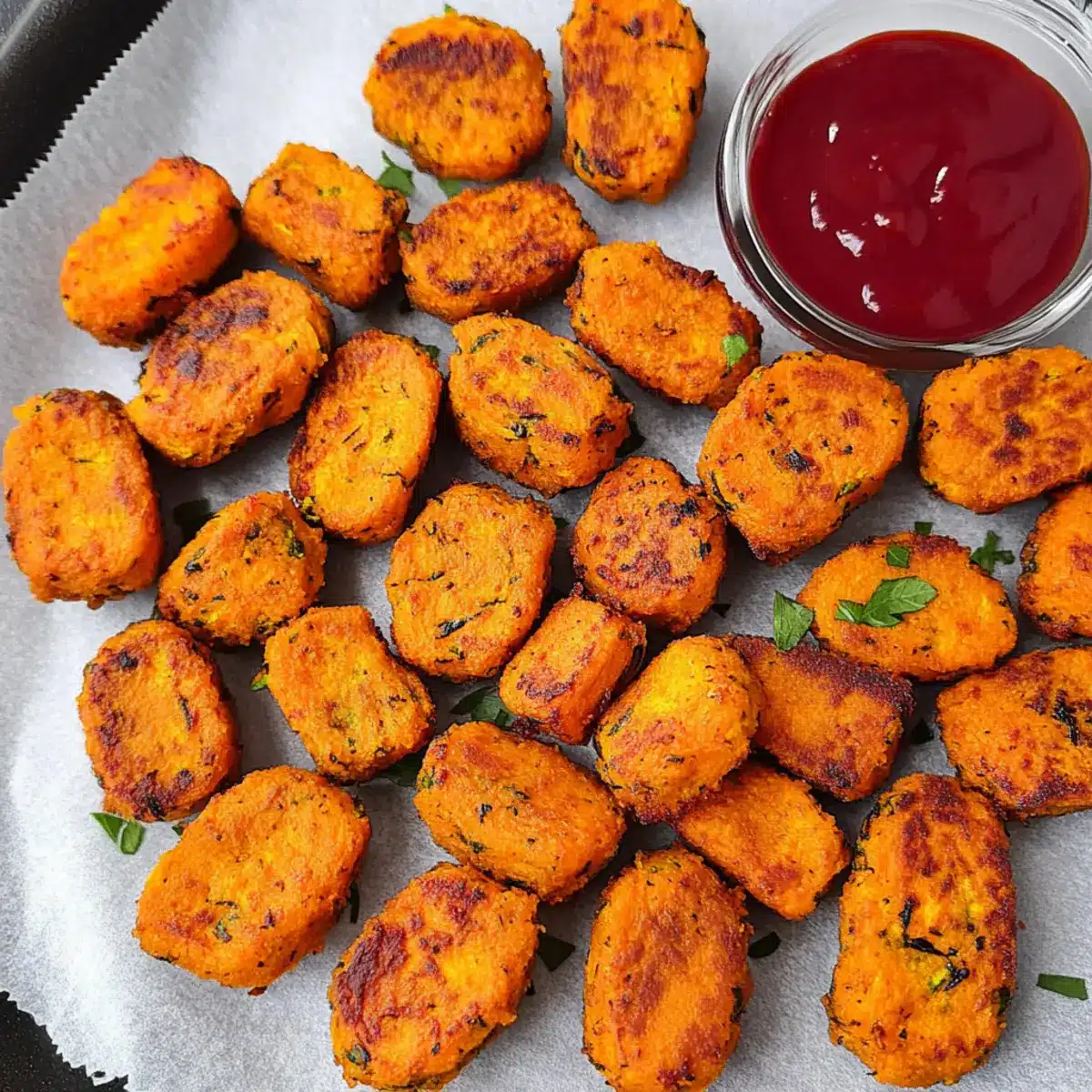 Baked Sweet Potato Zucchini Tots
