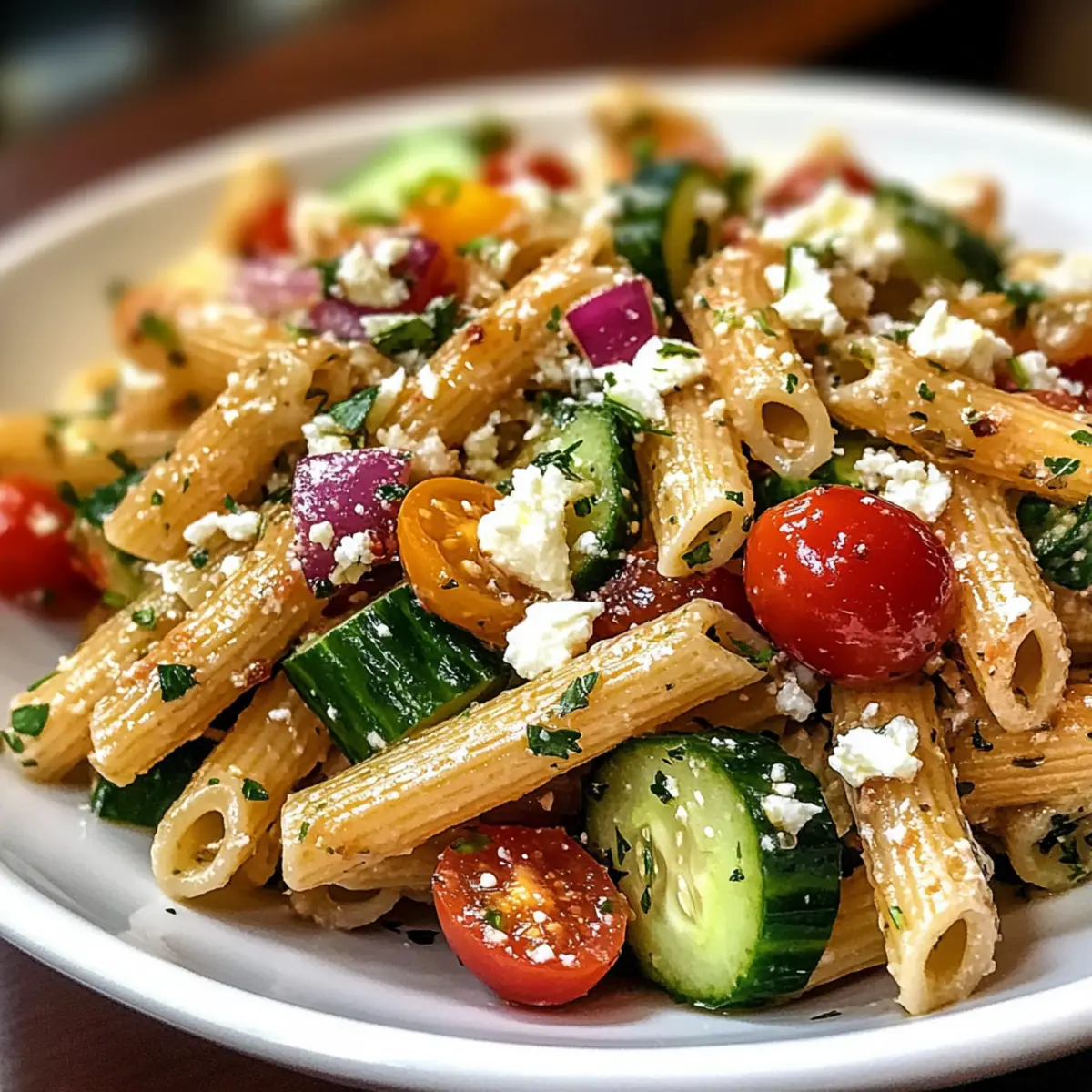 Healthy Pasta Cucumber Salad
