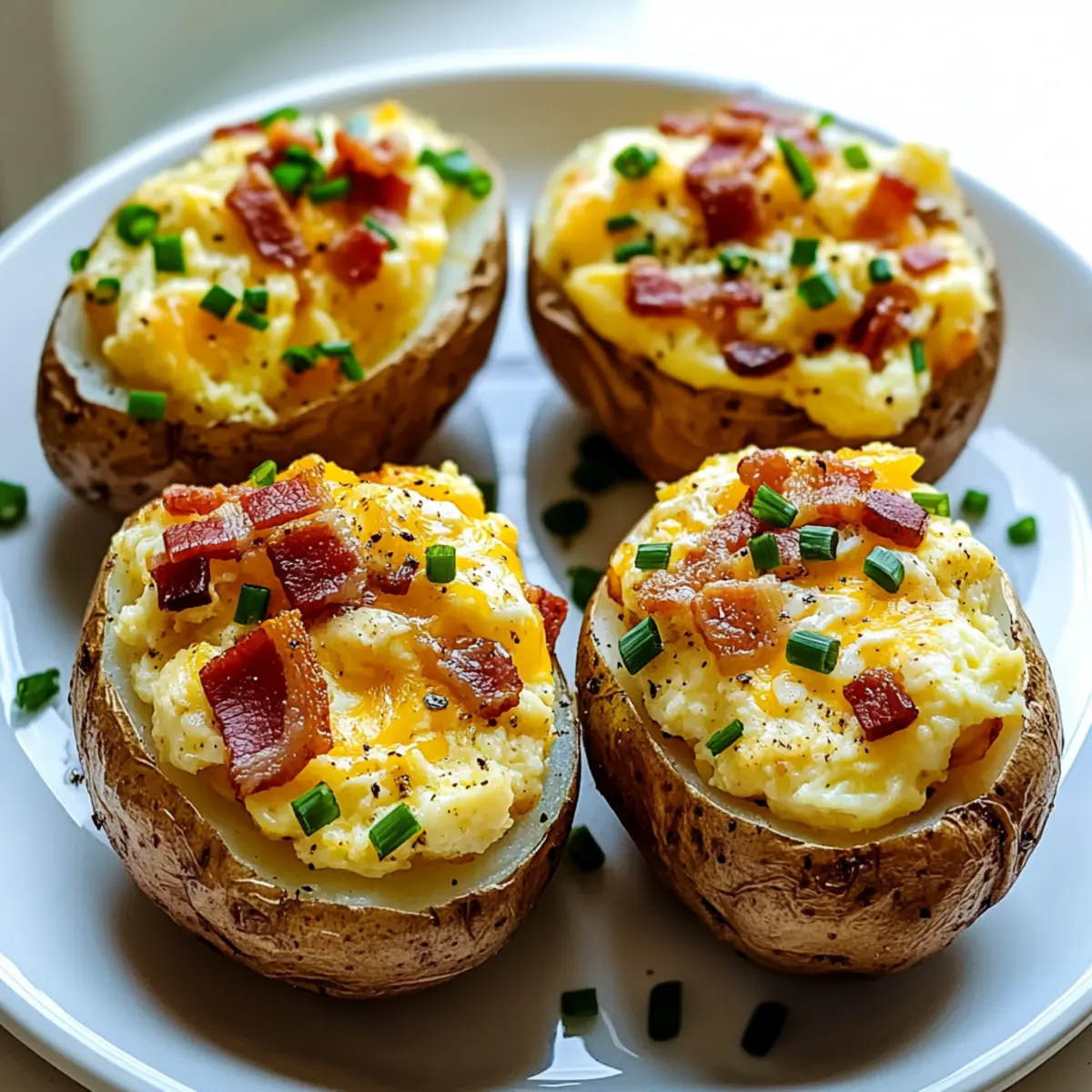Twice Baked Loaded Breakfast Potatoes