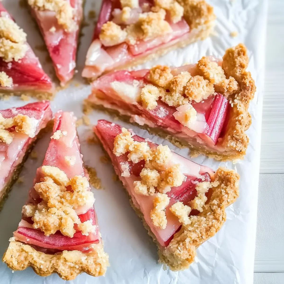 Rhubarb Tart with Shortbread Crust