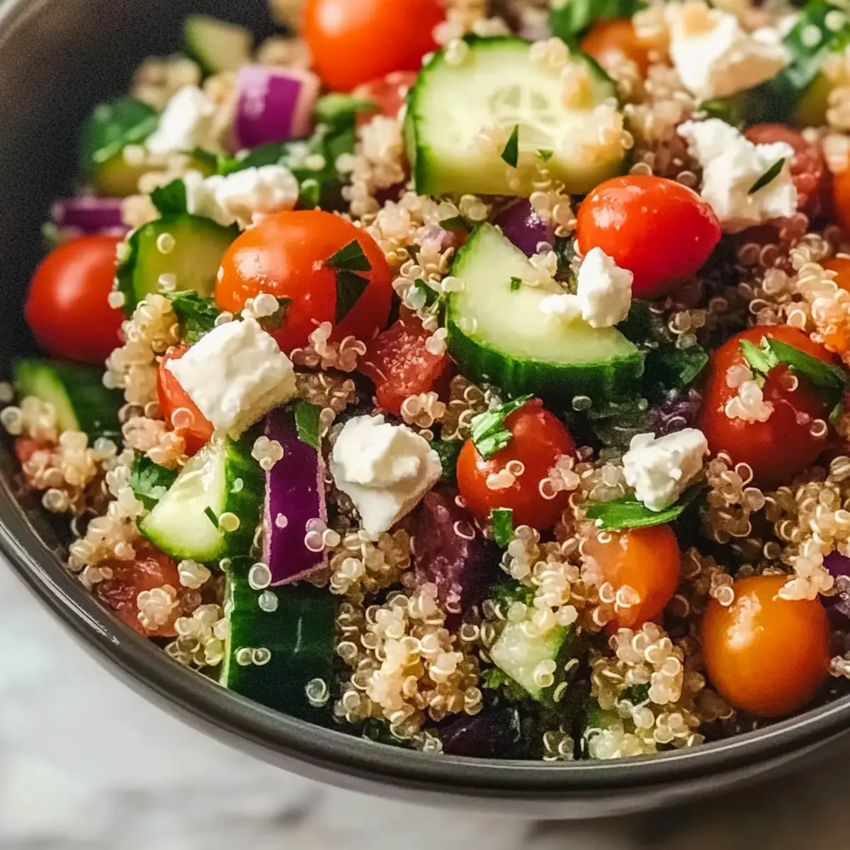 Mediterranean Quinoa Salad with Feta