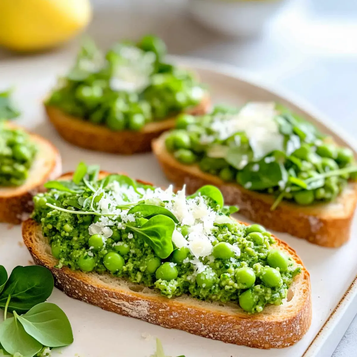 Pea Bruschetta
