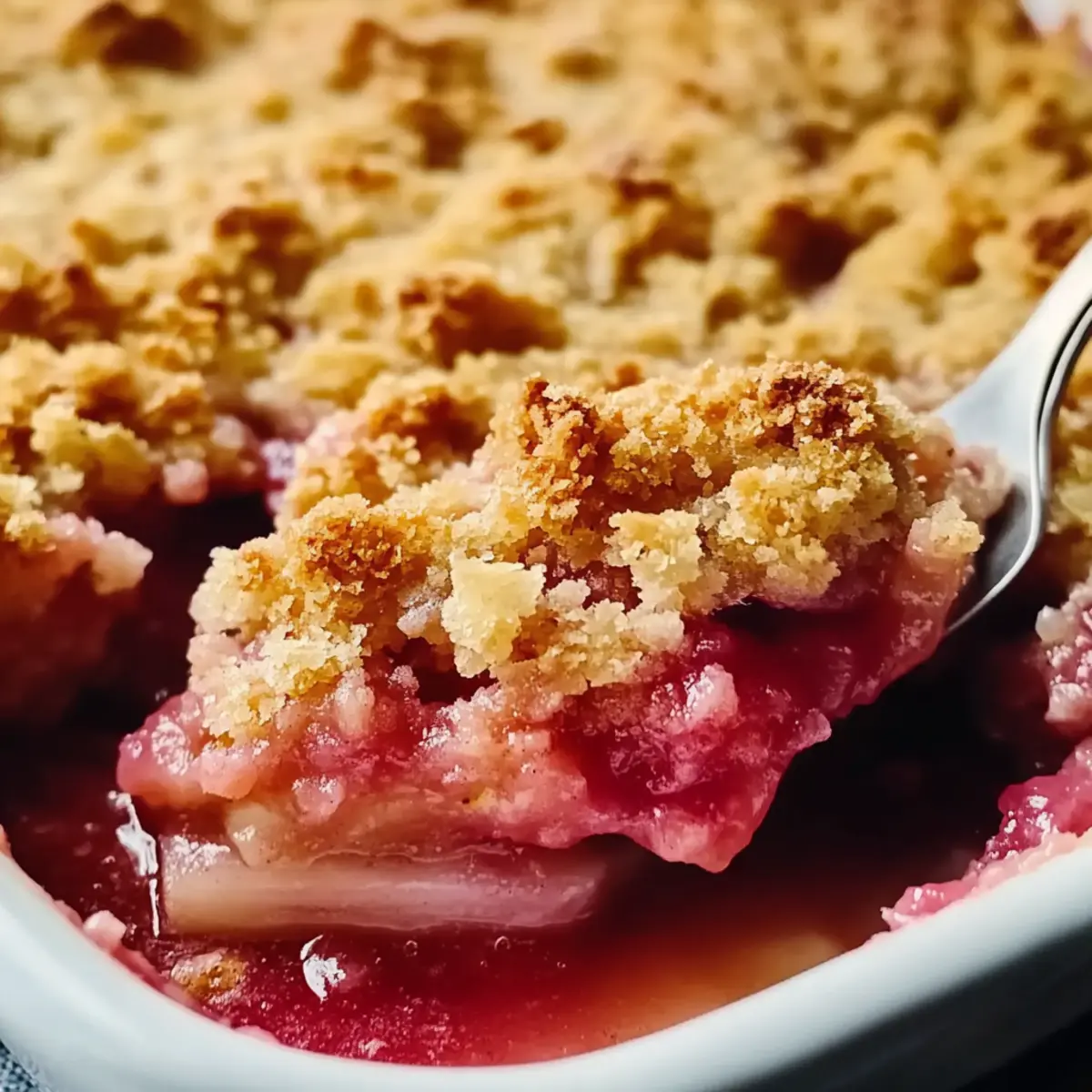 Rhubarb Crisp with Frozen Rhubarb