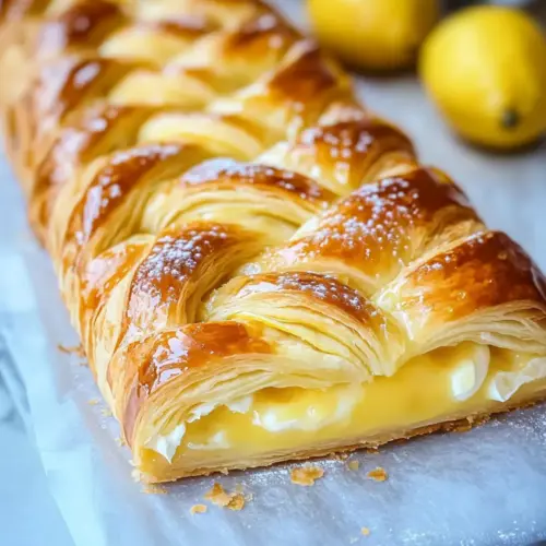 Lemon Cream Cheese Puff Pastry Braid