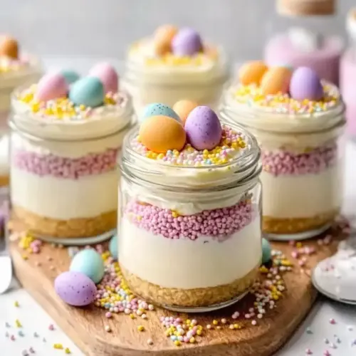 Mini Easter Cheesecake Jars