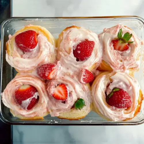 mother's day Strawberry Cinnamon Rolls