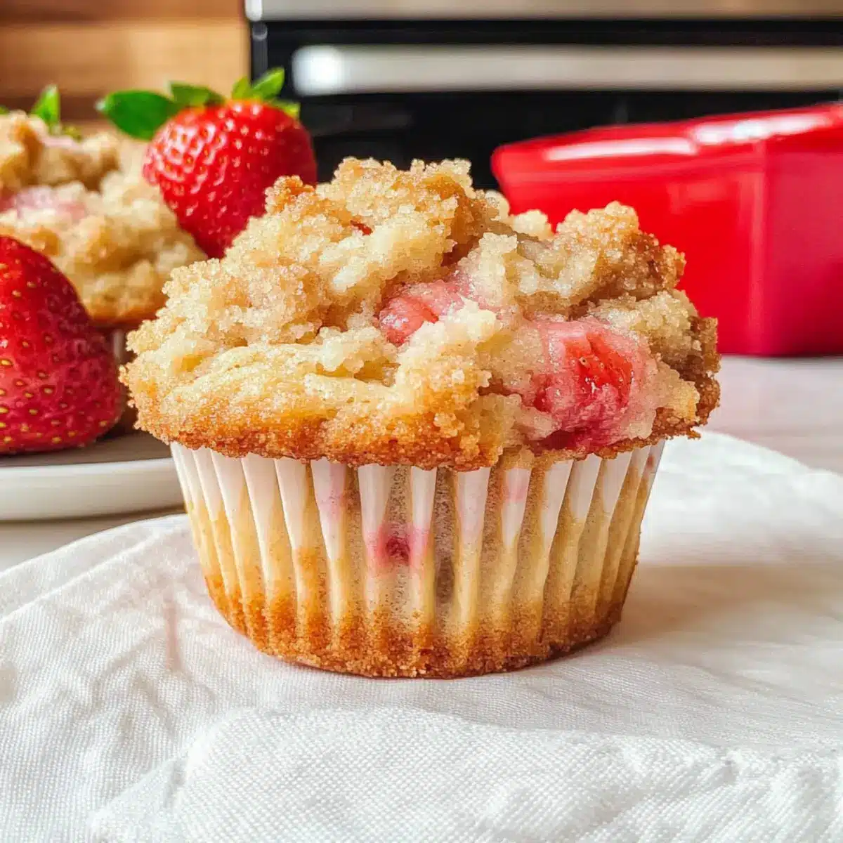 mother's day Bakery-Style Strawberry Streusel Muffins