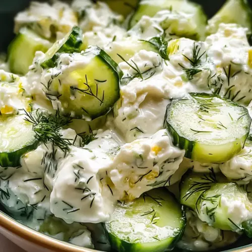 Low-Carb Cottage Cheese and Cucumber Salad