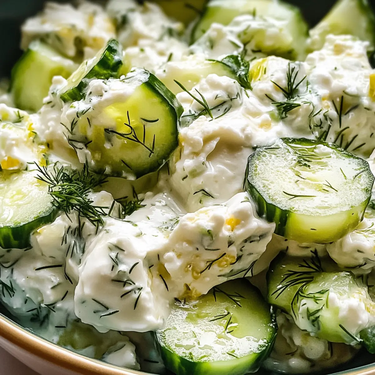 Low-Carb Cottage Cheese and Cucumber Salad