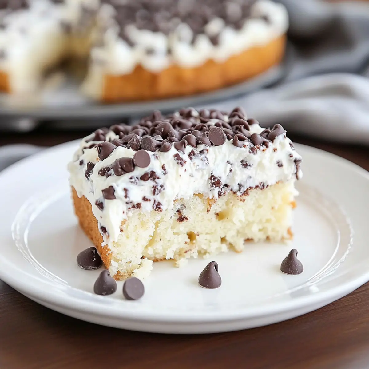 Cannoli Poke Cake