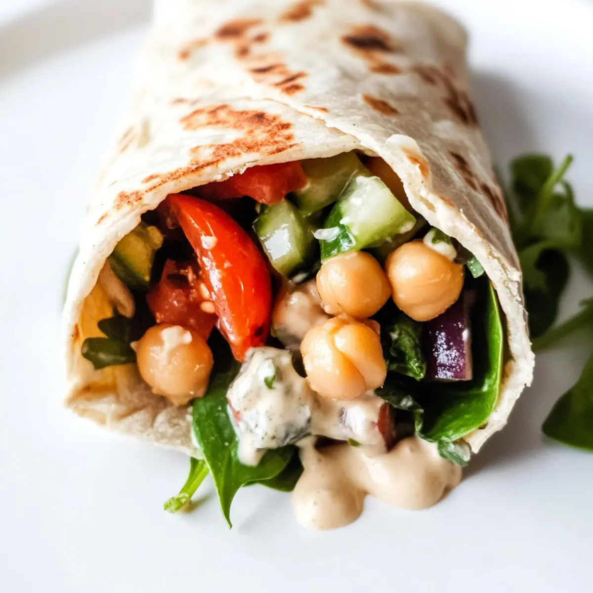 Mediterranean Chickpea Wraps