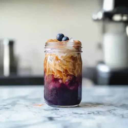 Iced Cinnamon Brown Sugar Blueberry Coffee